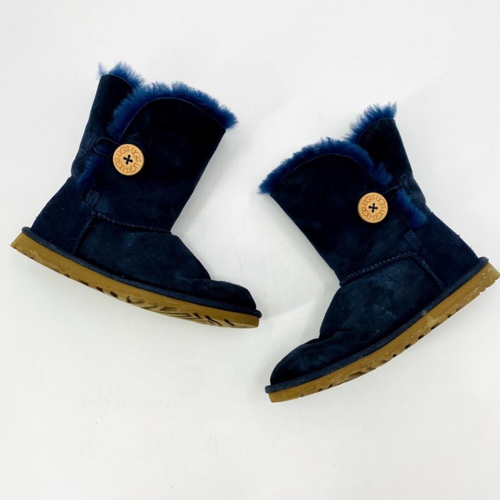 UGG blue teal side button boots